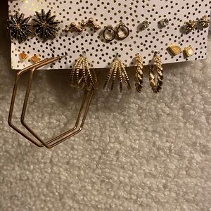 Gold and Silver Earring Set